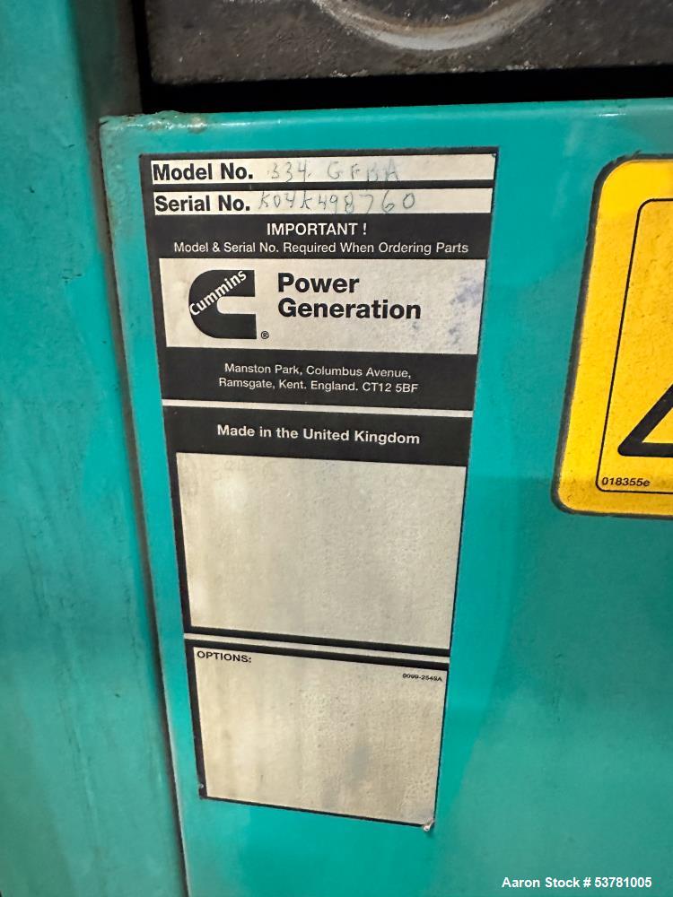 1.1 Megawatt Cummins Generator Set – Natural Gas, Stamford AVK, Complete Package